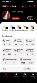 PocketBook home dashboard with orders and business tools